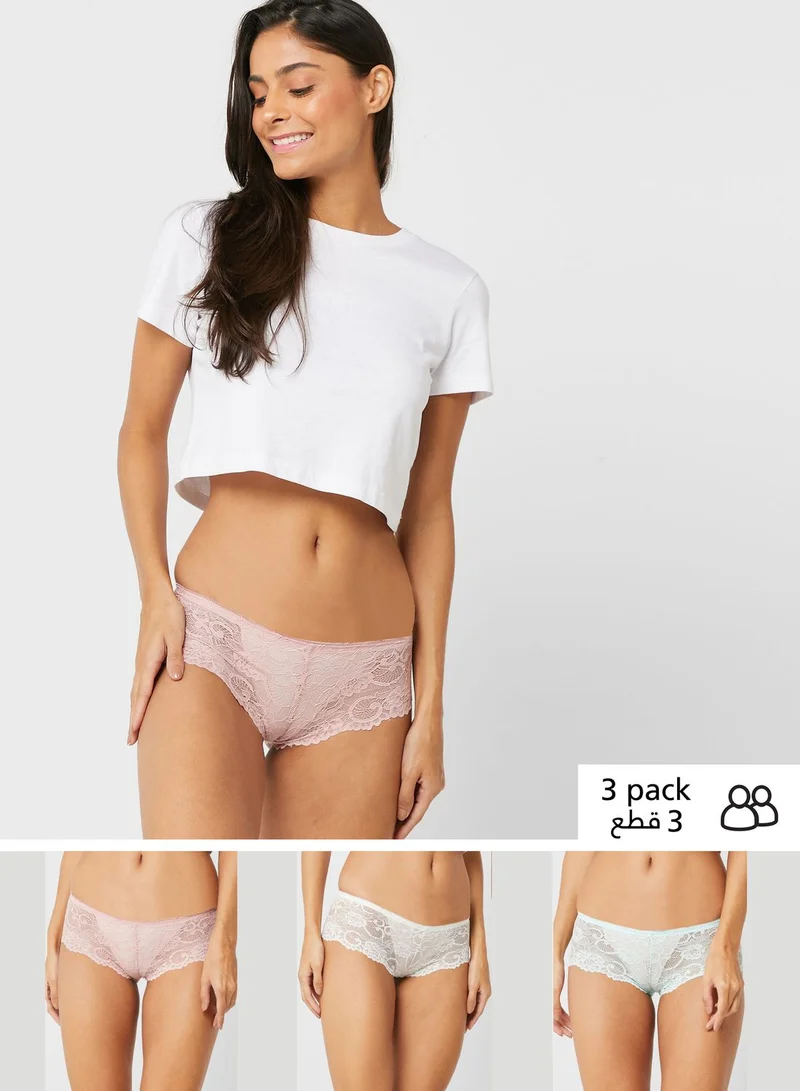 ELLA 3 Pack Lace Brief