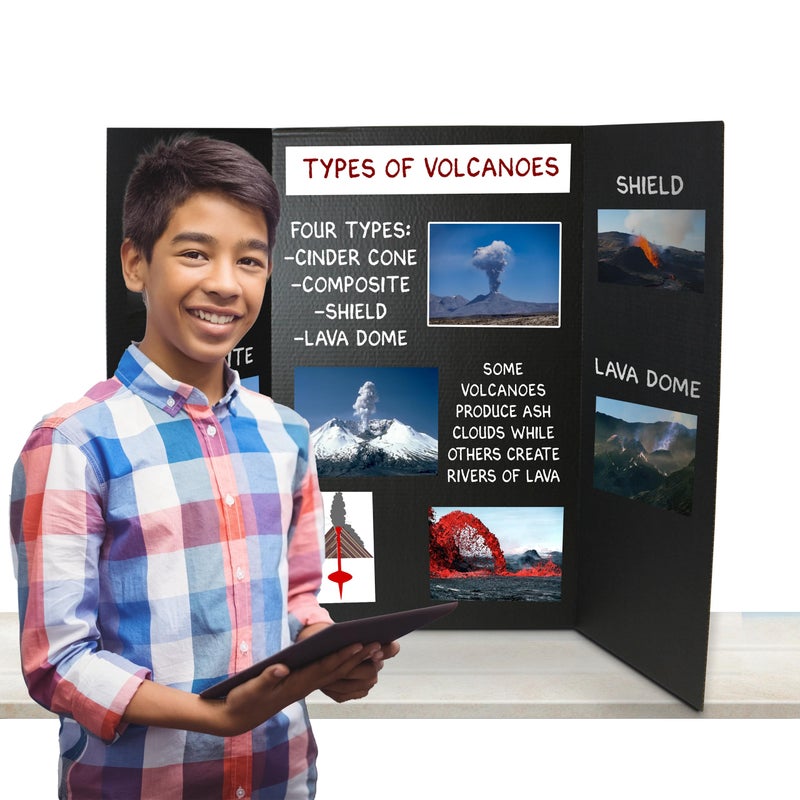 Flipside Products 36â€ x 48â€ Project Boards for Presentations, Science Fair, School Projects, Event Displays and Trifold Picture Board, Proudly Made in USA - Black - 10 Pack - Image 3