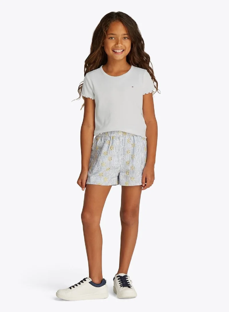 TOMMY HILFIGER Ruffle Ribbed Top