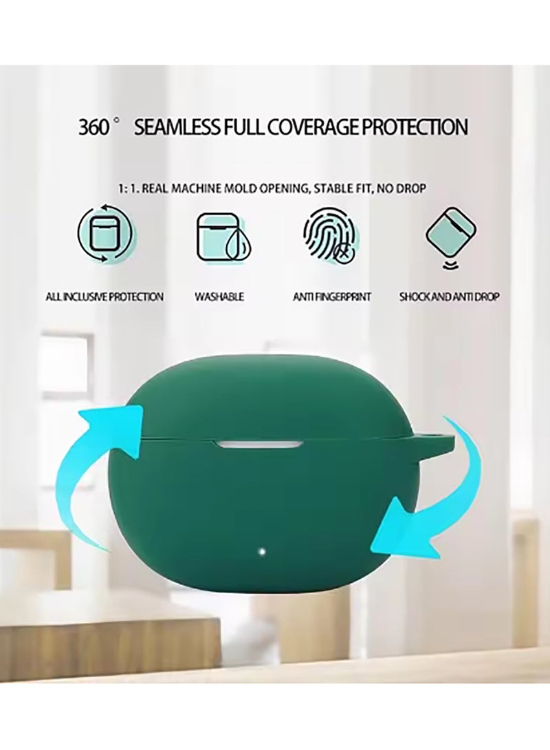 Silicone Protective Case for Honor LCHSE X7i Earphones with Keychain Cover (Black) - Image 3