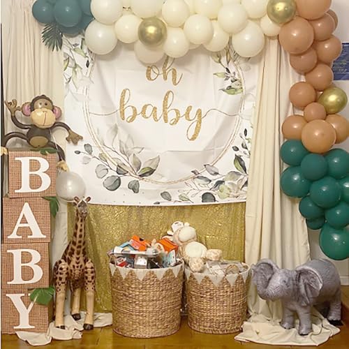 Unidemo Burlap Print Baby Shower Boxes for Gender Reveal Party Gender Neutral Baby Shower Centerpiece Decor - 4 Pcs Burlap Grain Baby Cubes Baby Blocks with Letters, Rustic Baby Shower Decorations - Image 3