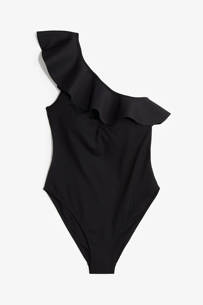 H&M Padded-cup one-shoulder swimsuit