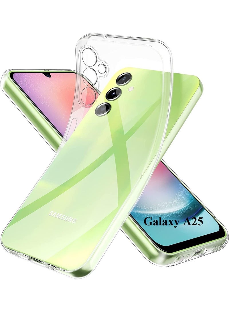 Samsung Galaxy A25 Clear Case Soft Flexible TPU Shockproof Transparent Back Cover Compatible for Samsung Galaxy A25  - Image 1