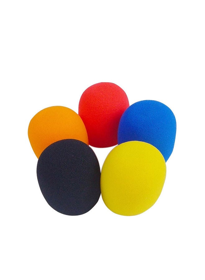 5pcs/lot universal mic accessories foam cover handheld microphone windshield sponge cap ball shape microphone windscreen for ktv karaoke dj - Image 1