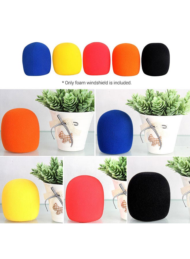 5pcs/lot universal mic accessories foam cover handheld microphone windshield sponge cap ball shape microphone windscreen for ktv karaoke dj - Image 2