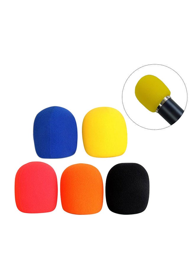 5pcs/lot universal mic accessories foam cover handheld microphone windshield sponge cap ball shape microphone windscreen for ktv karaoke dj - Image 3