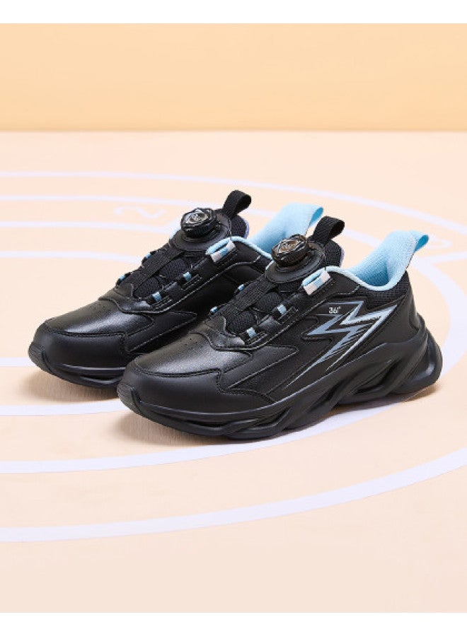 Knob Buckle】 Boys' Spring And Autumn Comfortable Lightweight Running Shoes, Large Size Children's Athletic Shoes For Boys And Girls - Image 1