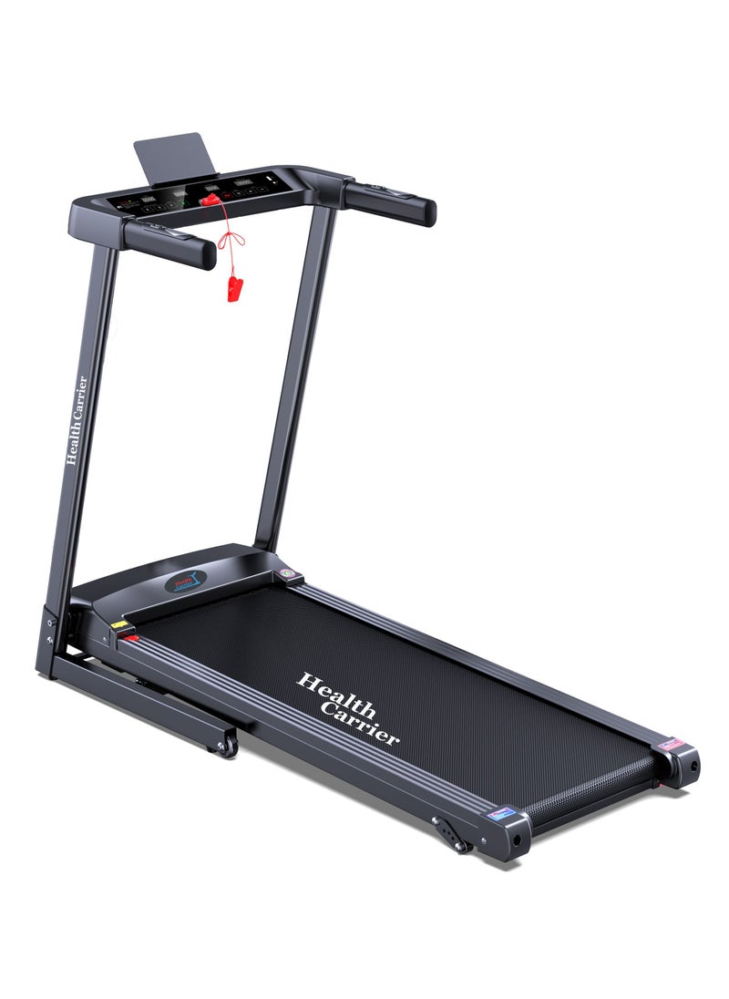 HC-T506 Folding Treadmill 3.5inch Black LCD, Bluetooth Speaker, Heart Rate Sensor, Hydraulic Folding Pole, 3 Step Manual Incline-120kg Weight Capacity - pzsku/ZAD90915E2FA95BFC4AA2Z/45/_/1690107265/7ab1320c-22ac-440a-b9b4-7b0c5e4f812c
