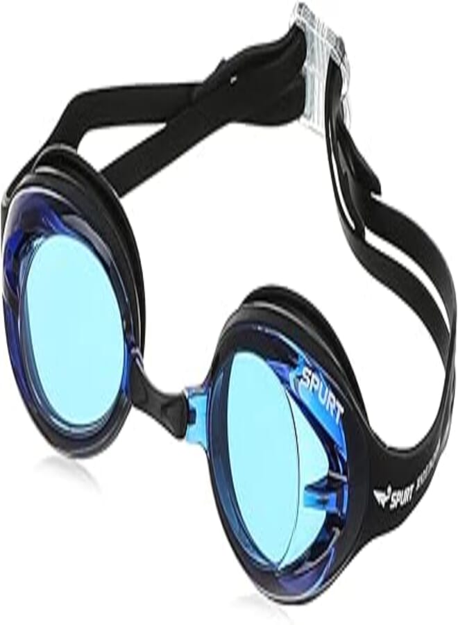 SPURT Swimming Goggles with Blue Lenses N-3AF Black