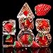 Maywin Strawberry DD Resin Dice Set Polyhedral DND Dice Animal Inclusion Dice D and D for Dungeons and Dragons MTG RPG Board Games - Image 2