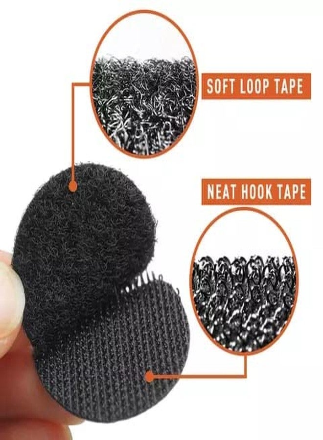 NISHIV 10 Pcs Double Sided Hook Loop Dots Adhesive Sticky Back Coins Self Adhesive Fastener Carpet Stair Treads Carpet Craft Interlocking Tape for Couch Cushions Round Home-Office Use - Image 2