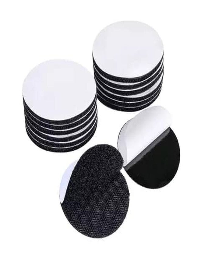 NISHIV 10 Pcs Double Sided Hook Loop Dots Adhesive Sticky Back Coins Self Adhesive Fastener Carpet Stair Treads Carpet Craft Interlocking Tape for Couch Cushions Round Home-Office Use - Image 1