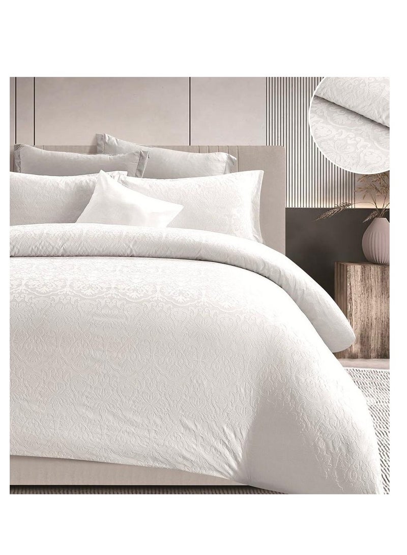 BAIG 6-Piece Velvet Quilted Comforter Set – European Style Jacquard Bedspread with Bed Sheet & Pillowcases – Soft, Warm, Elegant Bedding Set – King Size