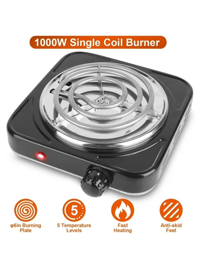 RAF Electric Stove-Hot Plate-Cooker-Burner/Uniform Heat/Easy To Clean/Overheat Protection/1000W(R.8010BB) - Image 1