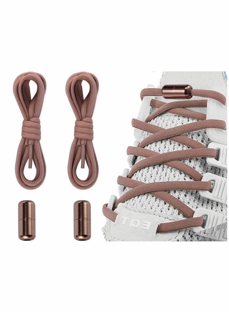 2 Pairs of No Tie Shoe Laces Elastic Tieless Shoelaces, One Size Fits All Adult & Kids - Image 1