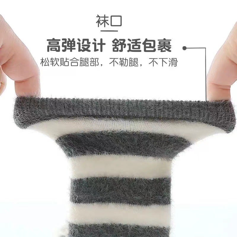 Baby Stockings For Fleece-Lined Thickened Knee Socks For Men And Women Baby Floor Socks For Newborn Knee Pads Without Leg - Image 3
