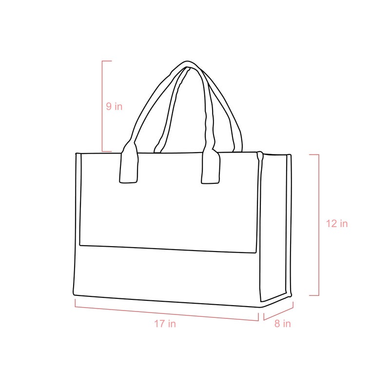 VANESSA ROSELLA Monogram Tote Bag with 100% Cotton Canvas and a Chic Personalized Monogram (Black Block Letter - M) - Image 3