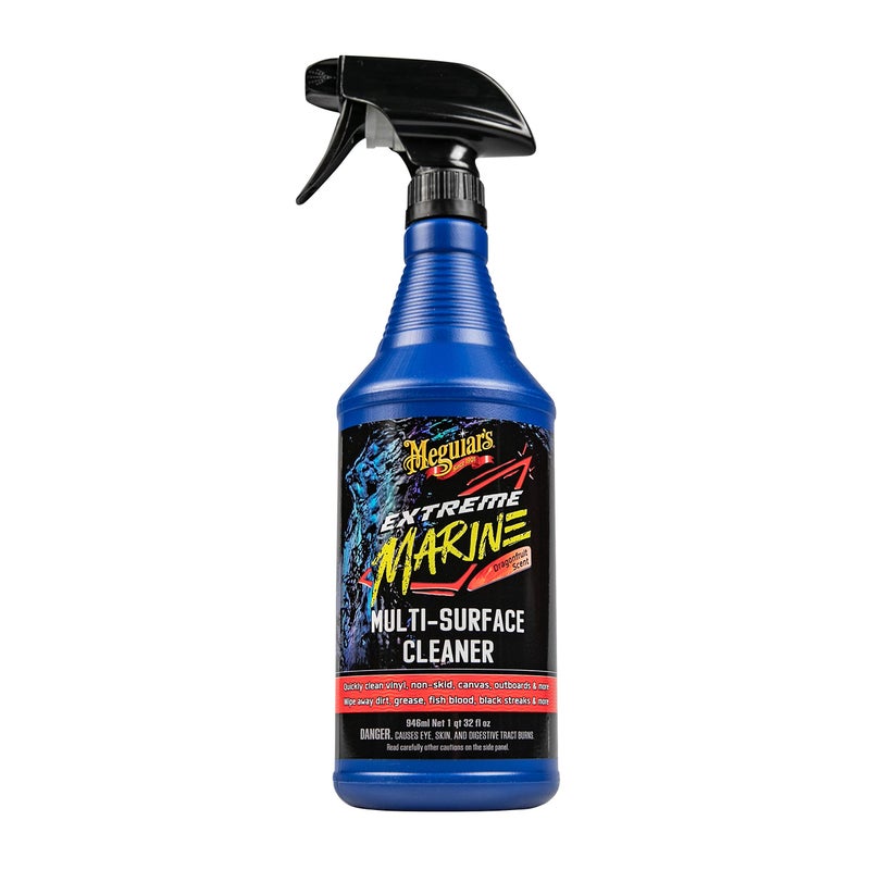 Meguiar's Extreme Marine Multi-Surface Cleaner M180332 - Pro Multi-Surface Cleaner for RV and Marine Detailing, Removes Dirt Grime & Stains from Vinyl, Gel Coat, Non Skid, Carpet and More, 32 Oz Spray - Image 1