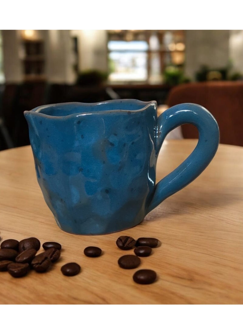 color zone pottery - 300ml ceramic and earthenware mug, each piece is unique, microwave safe - Image 1