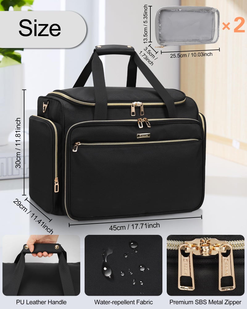 MONSTINA Hairstylist Travel Bag, Extral Large Hairdressing Bag Hair Tools Travel Case with Adjustable Dividers Professional Beauty Hairdresser Accessories Bags for Barber Heat Insulation - Image 3