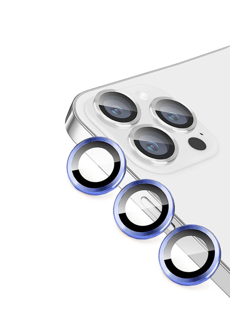Wtech Apple iPhone 15 Pro 2023 Premium Camera Lens Film Protector Shield (MLHICR) - Clear/Blue  - Image 1