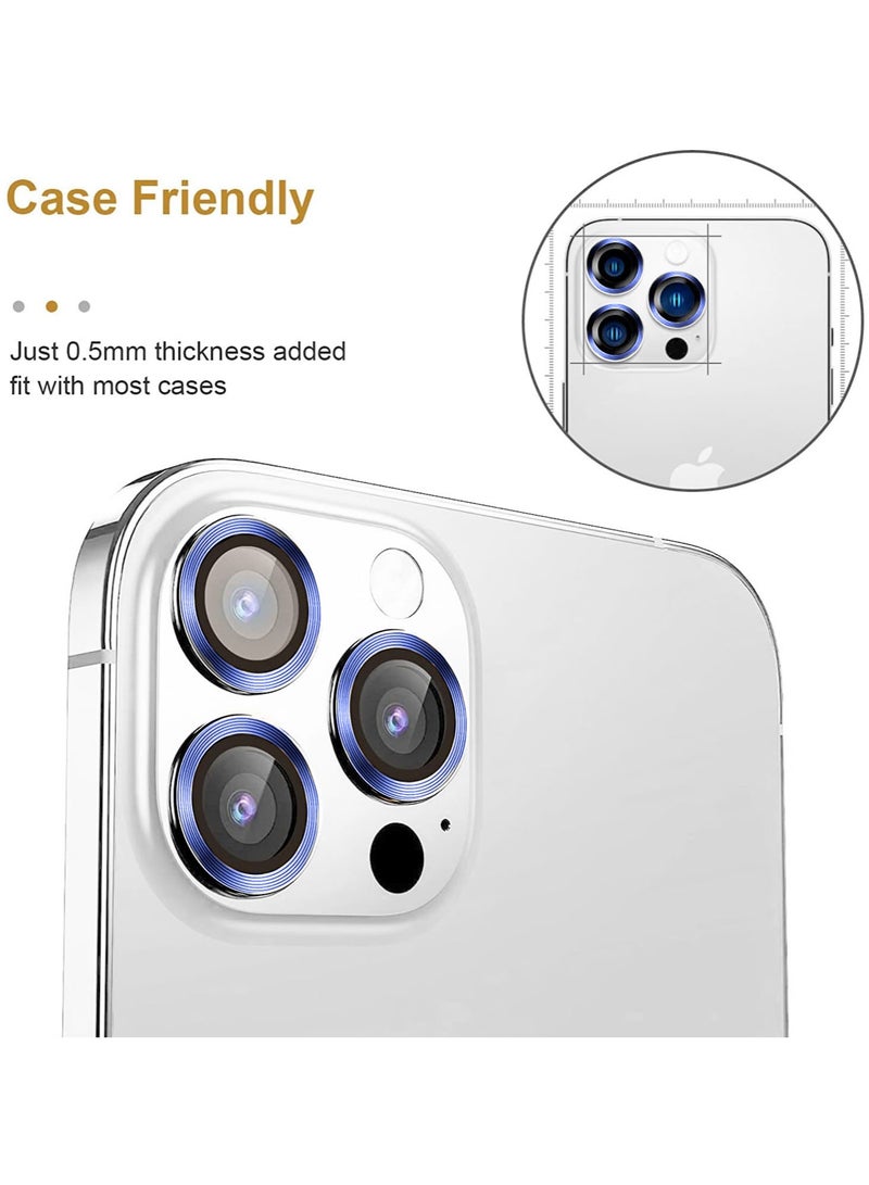 Wtech Apple iPhone 15 Pro 2023 Premium Camera Lens Film Protector Shield (MLHICR) - Clear/Blue  - Image 2