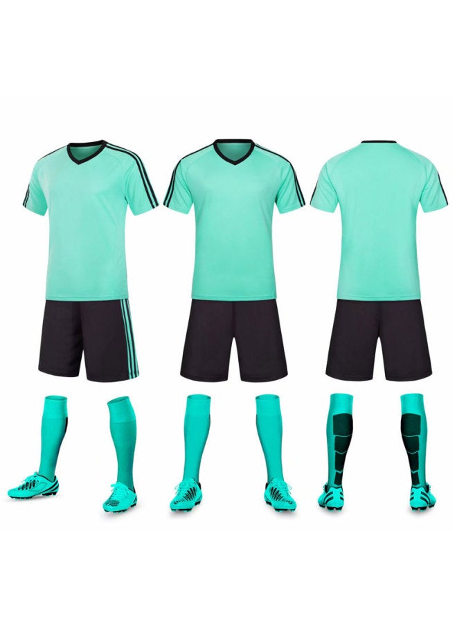 Lake Blue 6095 Light Board Children's Football Clothes Suit Adult Students Boys And Girls School Competition Team Training Clothes Group Purchase Custom Ball