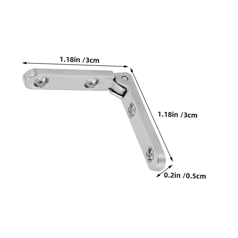 Zinc Alloy 90 Degree Folding Hinges 12pcs for Jewelry Box Furniture DIY Craft - Image 3