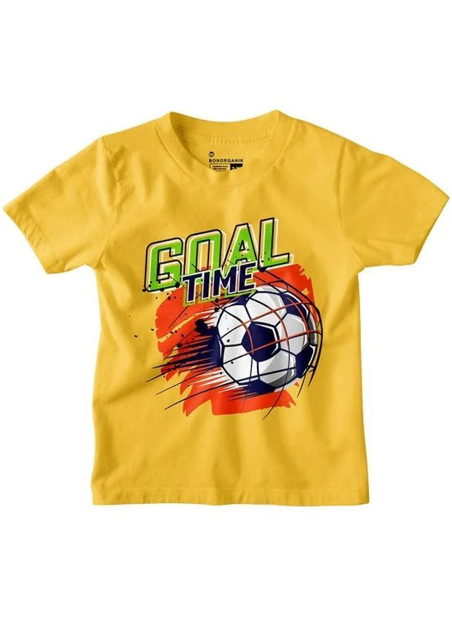 Bonorganik Boy's Multicolour 100% Cotton Printed Regular Fit Combo Of 5 T-Shirt