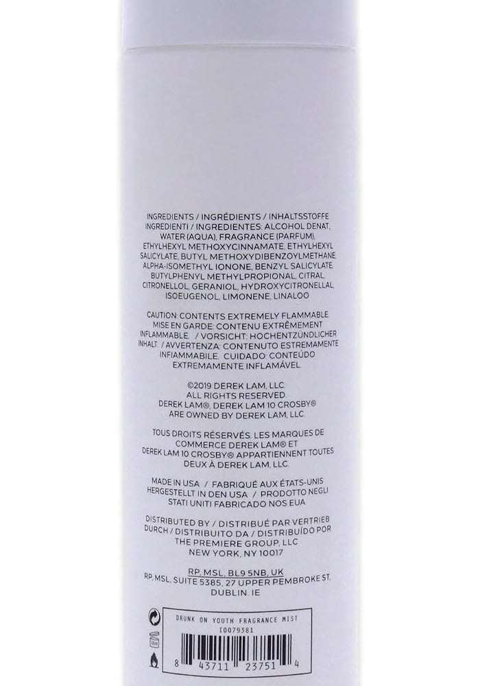 Derek Lam 10 Crosby Drunk On Youth Fragrance Mist - 8 oz Body Mist - Image 2
