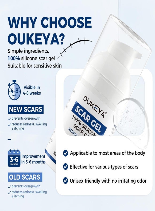 OUKEYA Silicone Scar Gel - 100% Silicone Cream Perfect for Sensitive Skin, Say Goodbye to Old and New Scars (30ml - Image 4