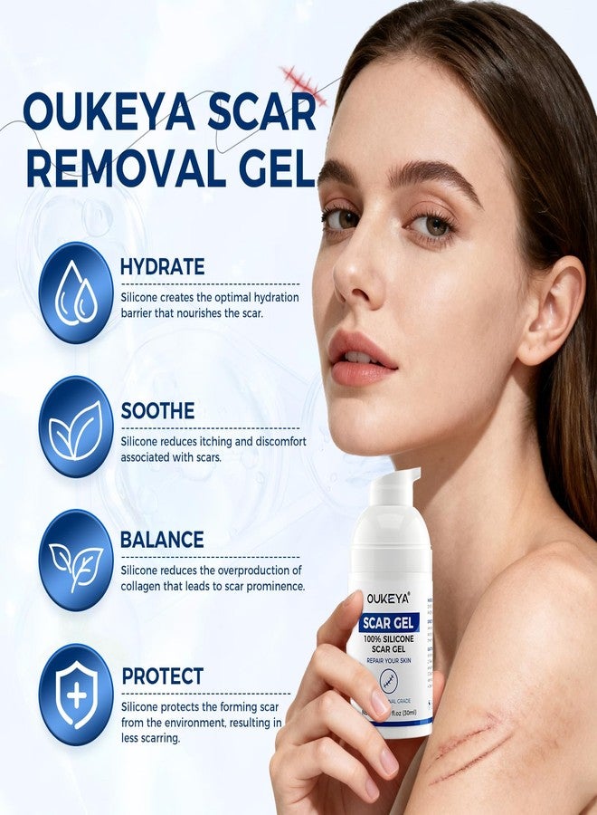 OUKEYA Silicone Scar Gel - 100% Silicone Cream Perfect for Sensitive Skin, Say Goodbye to Old and New Scars (30ml - Image 3