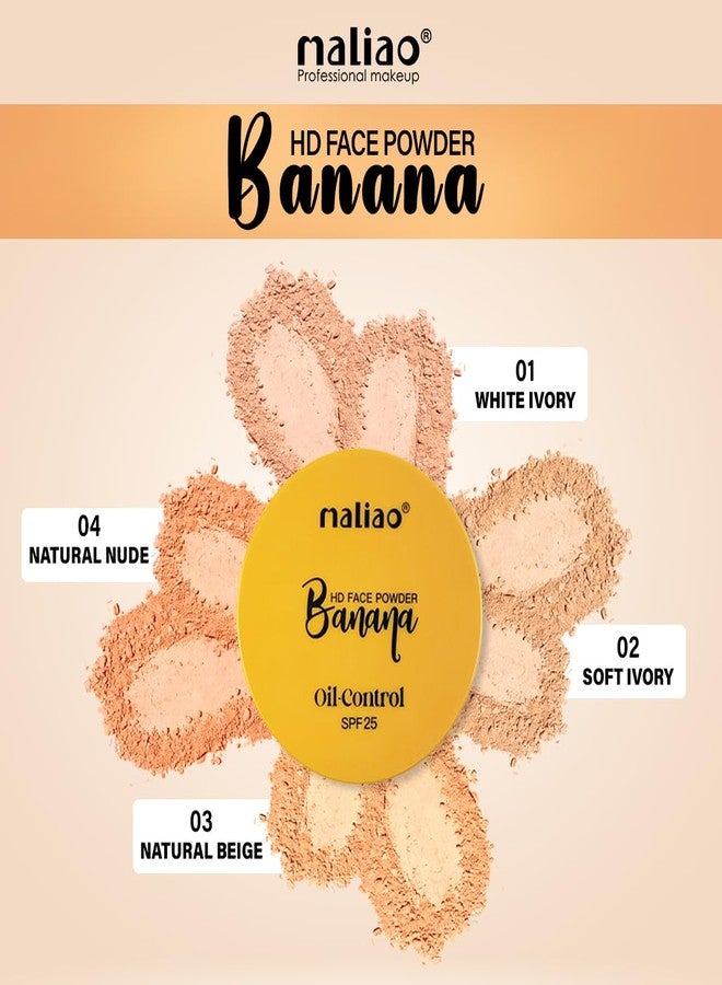 ماليو بودرة الوجه المضغوطة للتحكم في الزيوت من مالياو بنانا إتش دي 2 في 1 (لون عاجي ناعم) 20 غرام - Image 4
