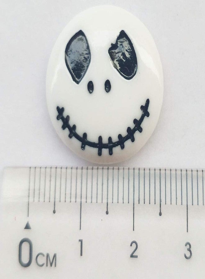Chenkou Craft Random 50pcs Mix Lots Resin Flatback Flat Back Halloween Craft Embellishment Wizard Pumpkin Lantern Ghost Spider Skull Castle+Clear Box (50) - Image 2