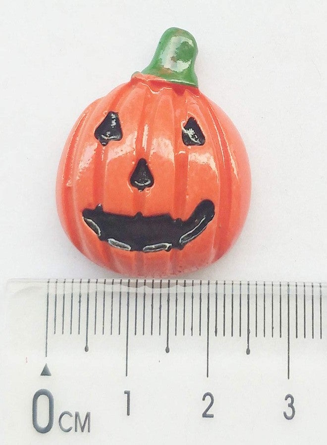 Chenkou Craft Random 50pcs Mix Lots Resin Flatback Flat Back Halloween Craft Embellishment Wizard Pumpkin Lantern Ghost Spider Skull Castle+Clear Box (50) - Image 4