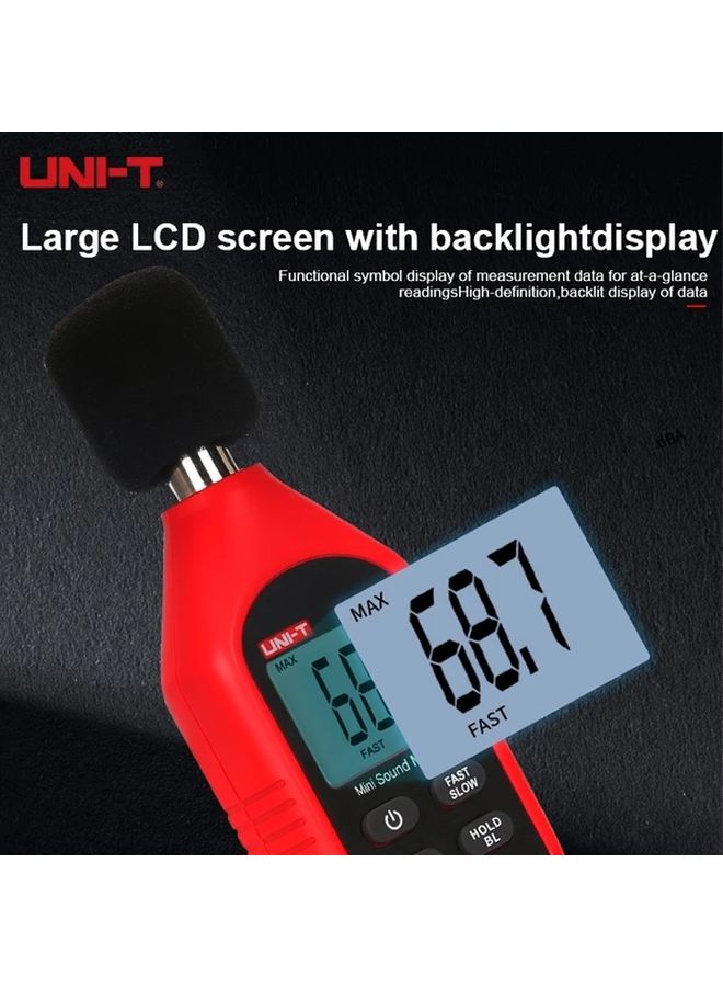 UNI T Mini Digital Sound Level Meter 30 130dB Noise Detector LCD Backlight - Image 4
