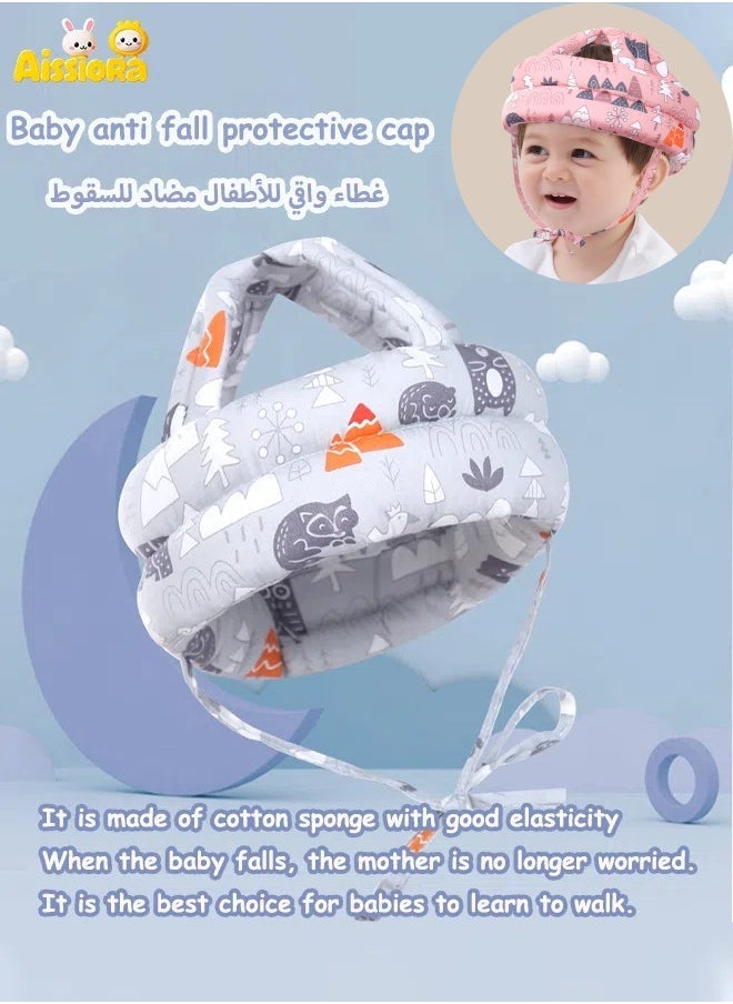 Aissiora Baby Helmet for Crawling Walking Adjustable Baby Anti-Fall Head Protection Cushion Pillow Toddler Infant Cap Bumper Bonnet Child Protective Head Guard Hat for Playing  - Image 1