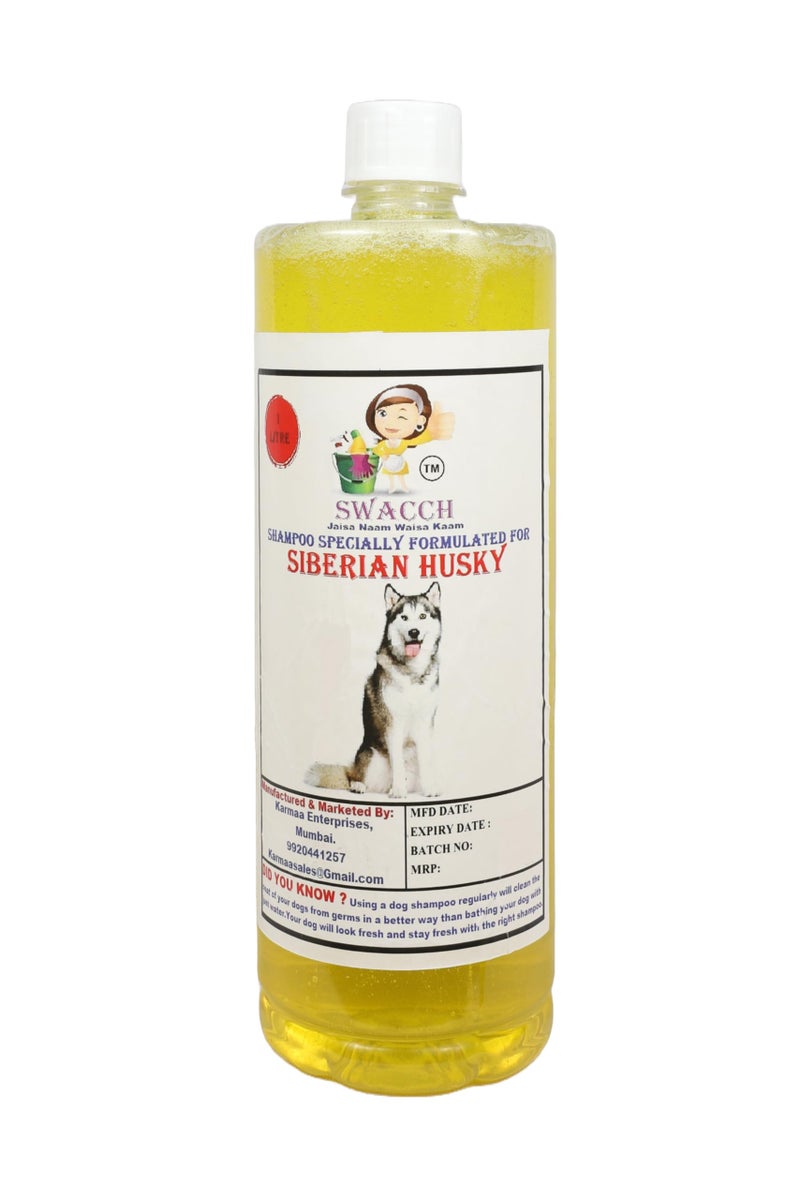 swacch Shampoo | Puppy Safe Shampoo | PH Balanced | Ditch to Itch for Siberian Husky Dog Shampoo 1 Litre (Lemon) + Spike Ball Chew Toy Combo Pack - Image 2