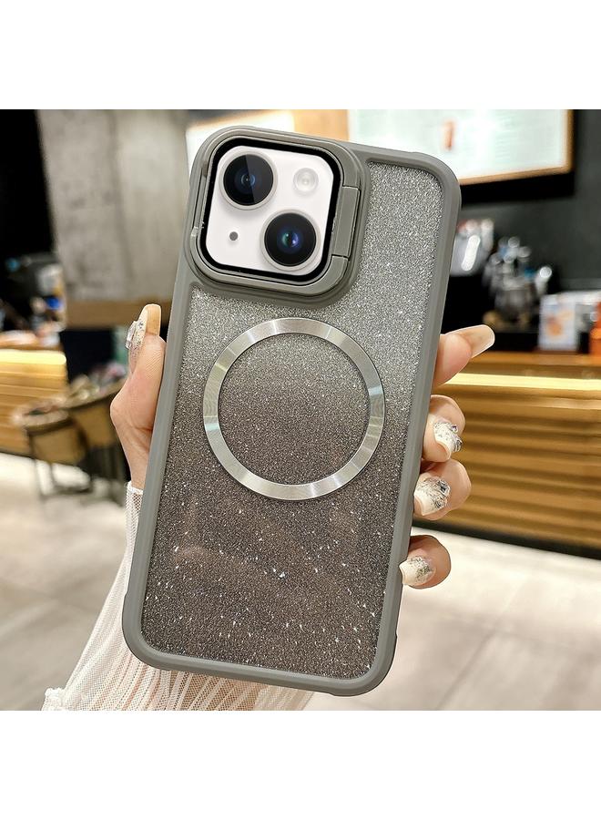 اس-توب جراب هاتف iPhone 14 من Magsafe مصنوع من مادة TPU الهجينة المصنوعة من الأكريليك بلون متدرج وحبيبات CD - Image 1