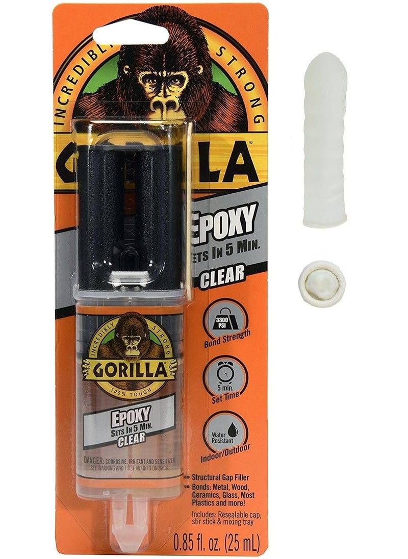 Gorilla Epoxy Syringe Clear 25 ML  - Image 1