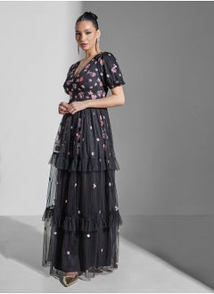 Embroidered Puff Sleeve Ruffle Dress - pzsku/ZAD919D53F90E1D185E5CZ/45/_/1730374763/cb7361ad-9811-474d-8d0e-e99025710f8f