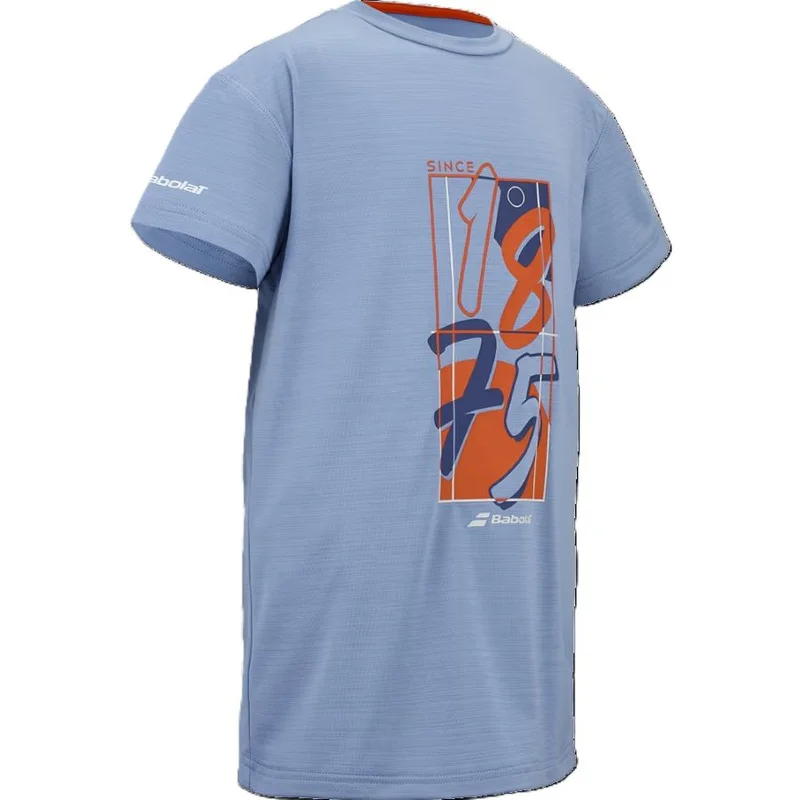 بابولات BABOLAT TENNIS EXERCISE TSHIRT, 4BTG017, BLUE, 8-10