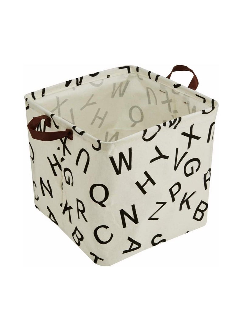 Square Storage Basket Canvas Collapsible Organizer Bins for Book, Nursery, Kid's Toys, Closet and Laundry, Gift Baskets, Storage Basket Bin Set, Large Laundry Basket, Storage Basket - Image 5