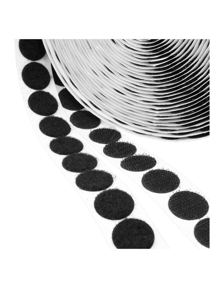 ENVISIONED ENVISIONED Self Adhesive Hook  Loop Dots 250 Pairs 1 Inch Diameter Strong Self Adhesive Dots for Classroom Sticky Backed Round Hook and Loop Circles White 