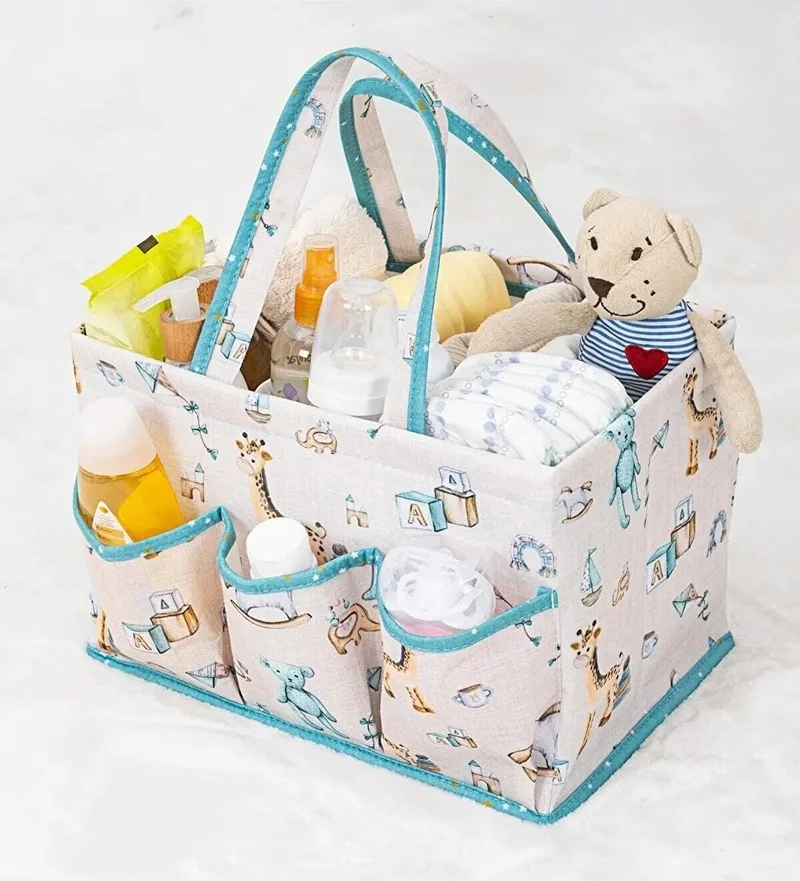 Nisahometeks Baby Set of 3 (Baby Care Bag, Baby Care Bag, Baby Dirty Laundry & Toy Basket)