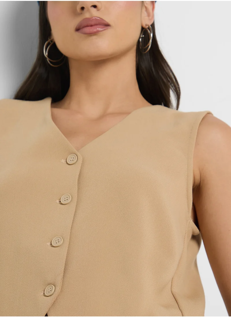 ONLY Button Detail Waistcoat
