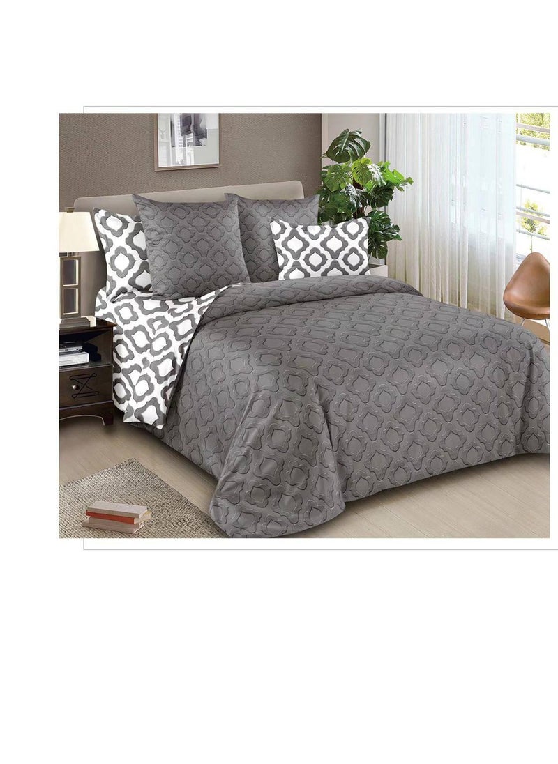 Generic Single Size Comforter set with fixed duvet, Bed Sheet Set of 4 Pieces, 100% cotton 