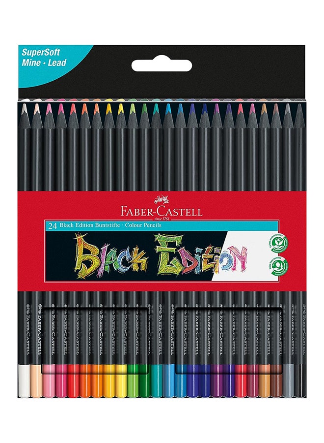 FABER-CASTELL 24-Piece Black Edition Colour Pencils - Image 1
