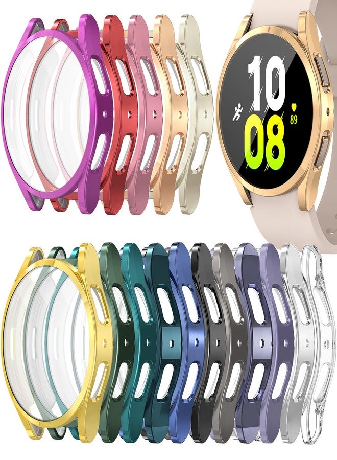 RICHONE [16Pack] Compatible with Samsung Galaxy Watch 4/5/FE 40mm Screen Protector, Flexible TPU Bumper Case Full Protection Face Covers Accessories for Samsung Watch FE 5/4 40 MM 16 Pcs Multicolor - Image 1
