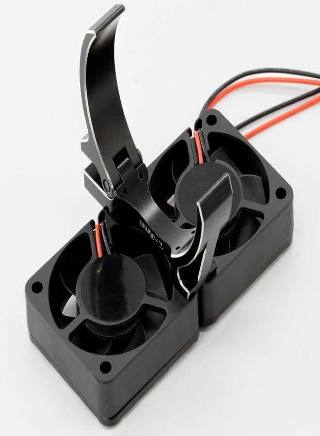 Power Hobbies Powerhobby Aluminum Heatsink 40mm 1/8 1/6 1/7 Dual High Speed Cooling Fans w/Cover (Black) - Image 4